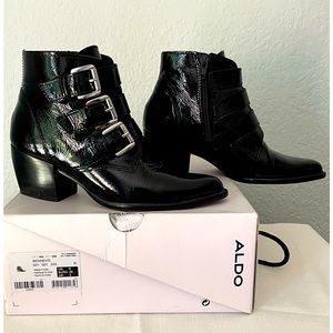 ALDO ankle boots. Patent leather